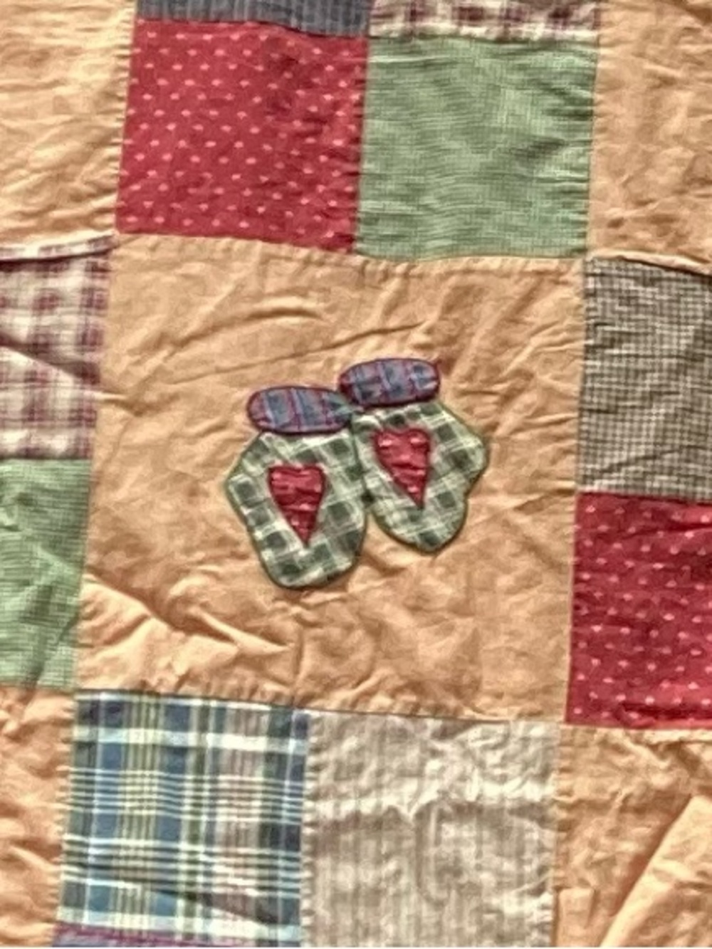 SNOWMAN PATCHWORK QUILT HANDMADE Reworked OOAK - Picture 10 of 16